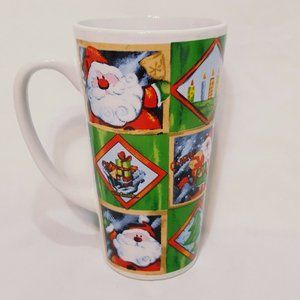 Christmas Santa Sleigh Tree Coffee Mug 15 oz Cup